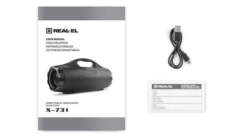 Акустична система REAL-EL X-731 Black 447690 фото