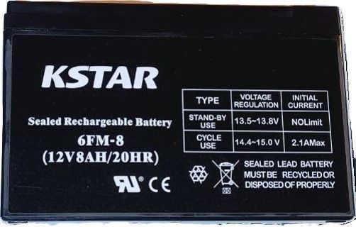 Акумуляторна батарея KSTAR 12V 8.0AH (6-FM-8) AGM 536909 фото