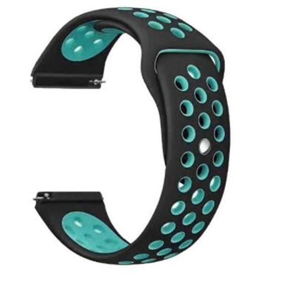 Ремінець BeCover Nike Style для Amazfit Stratos 1/2/2S/3/GTR 2/GTR 47mm/GTR Lite 47mm/Nexo/Pace Black-Blue (705809) 348642 фото