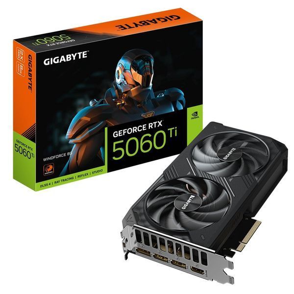 Відеокарта GF RTX 5060 Ti 8GB GDDR7 Windforce Gigabyte (GV-N506TWF2-8GD) 558489 фото