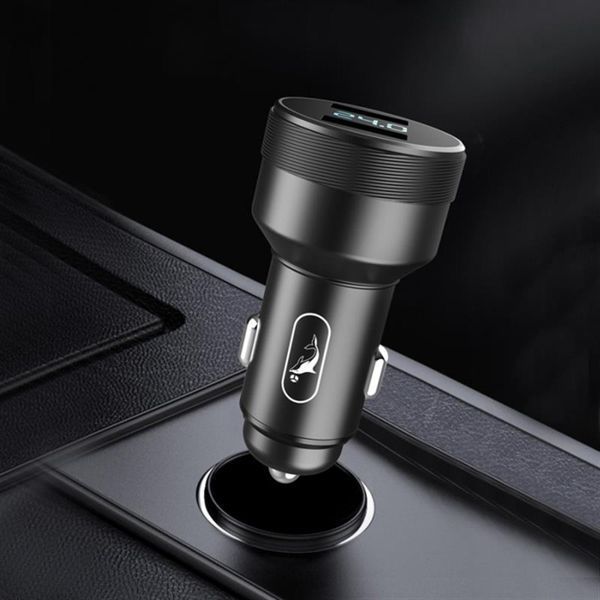 Автомобільний зарядний пристрій SkyDolphin SZ05 Aluminium Double QC3.0 (2USB, 3.1A) Black (AZP-000084) 382977 фото