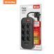 Фільтр живлення СolorWay (CW-CHE64B) 6 розеток, 4xUSB, 2м, Black 275216 фото 1