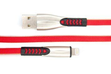 Кабель Dengos USB - Lightning (M/M) 0.25 м Red (PLS-L-SHRT-PLSK-RED) 369355 фото