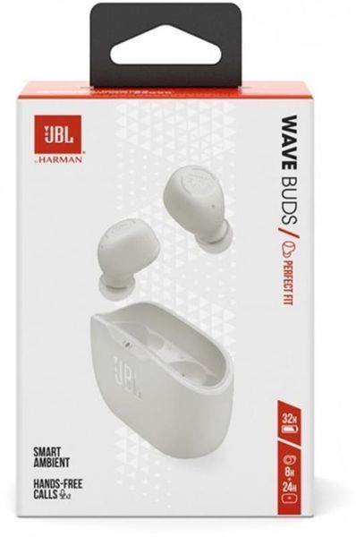 Bluetooth-гарнітура JBL Wave Buds White (JBLWBUDSWHT) 454119 фото