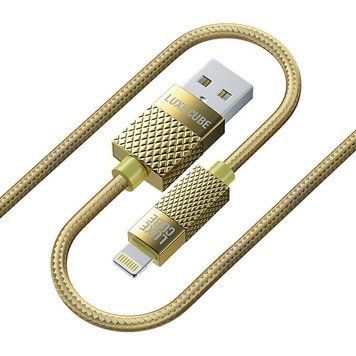 Кабель Luxe Cube Premium USB - Lightning (M/M), 1 м, золотистий (8886668686150) 340042 фото