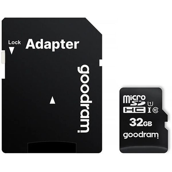 Карта пам`ятi MicroSDHC 32GB UHS-I Class 10 Goodram + SD-adapter (M1AA-0320R12) 240334 фото