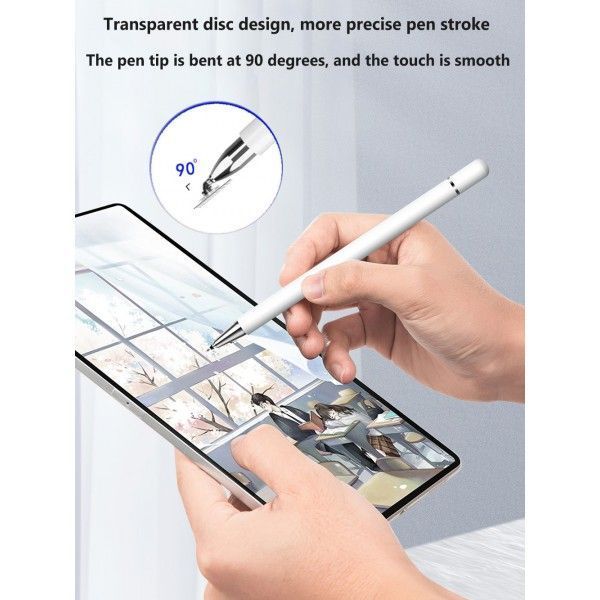 Стилус універсальний Goojodoq 2 в 1 Capacitive Drawing Point Ball White (1005001792837306W) 380633 фото