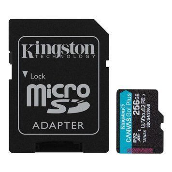 Карта пам`яті MicroSDXC 256GB UHS-I/U3 Class 10 Kingston Canvas Go! Plus R200/W160MB/s + SD-адаптер (SDCG4/256GB) 550105 фото