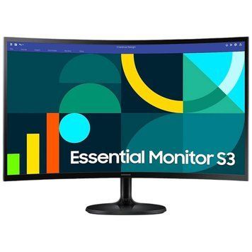 Монiтор Samsung 27" Essential S3 LS27D360 (LS27D360GAIXCI) VA Black Curved 100Hz 531386 фото