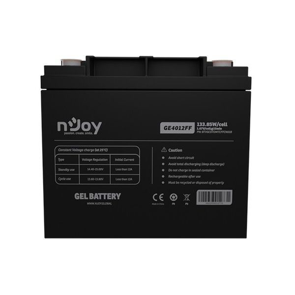 Акумуляторна батарея Njoy GE4012FF 12V 40AH (BTVGCDTOMTCFFCN01B) GEL 451900 фото