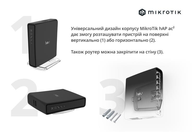 Бездротовий маршрутизатор Mikrotik hAP AC2 (RBD52G-5HACD2HND-TC) 220996 фото