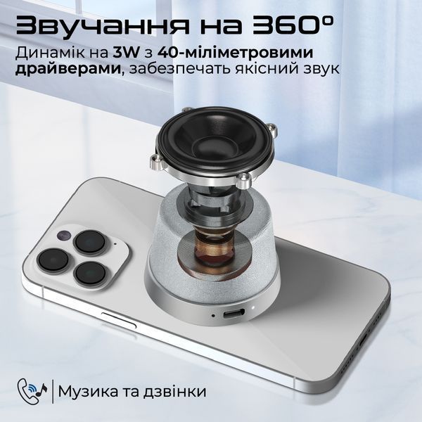Акустична система Promate Punch 3W Silver 541491 фото