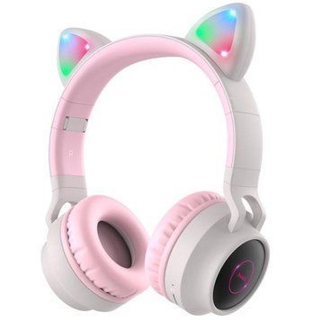 Bluetooth-гарнітура Hoco W27 Cat Ear Grey/Pink (W27GP) 481834 фото
