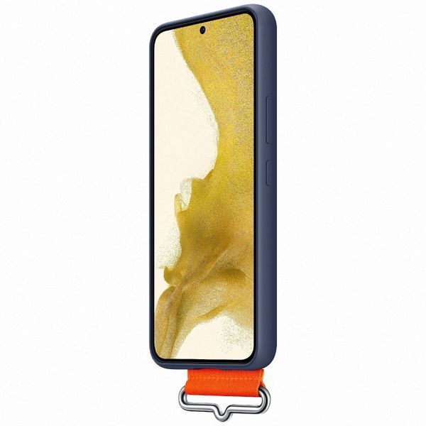 Чохол-накладка Samsung Silicone Cover with Strap для Samsung Galaxy S22 SM-S901 Navy (EF-GS901TNEGRU) 405610 фото