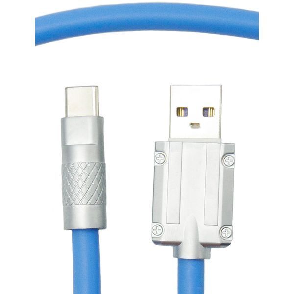 Кабель Dengos USB - USB Type-C (M/M) 1 м Blue (PLS-TC-NS-BLUE) 512200 фото