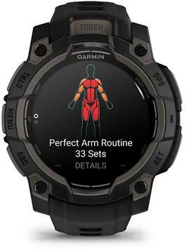Смарт-годинник Garmin Instinct 3 45mm AMOLED Black with Black Silicone Band (010-02936-40) 555814 фото