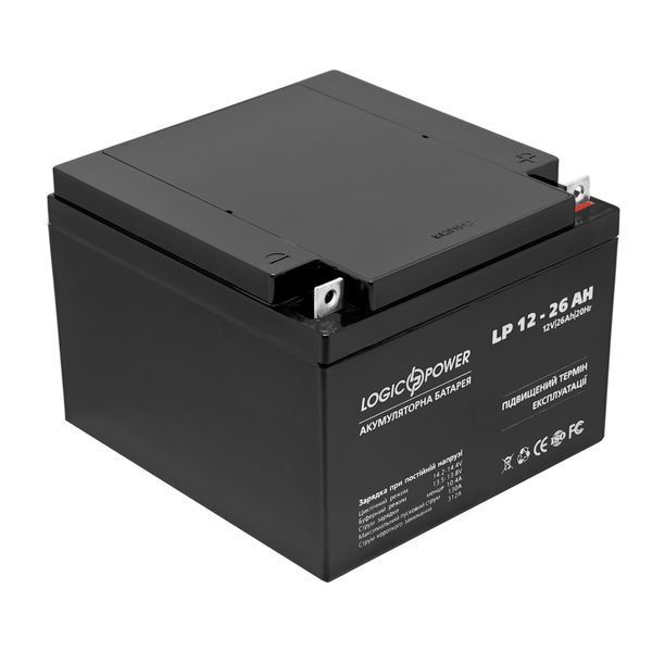 Акумуляторна батарея LogicPower LPM 12V 26AH (LPM 12 - 26 AH) AGM 261314 фото