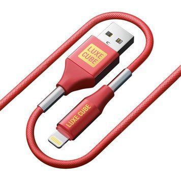 Кабель Luxe Cube Armored USB - Lightning (M/M), 1 м, червоний (8886668686099) 340141 фото