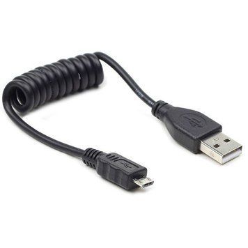 Кабель Cablexpert USB - micro USB V 2.0 (M/M), 0.6 м, спіральний (CC-mUSB2C-AMBM-0.6M) 121931 фото