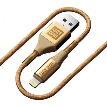 Кабель Luxe Cube Armored USB - Lightning (M/M), 1 м, золотистий (8886668670012) 340143 фото