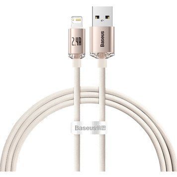 Кабель Baseus Crystal Shine USB - Lightning (M/M), 2.4A, 2 м Pink (CAJY001204) 547458 фото