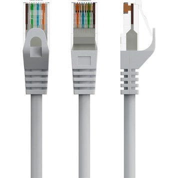 Патч-корд UTP Cablexpert (PP6U-CU-10M) Cat.6, литий, 50u" штекер із засувкою, 10 м, сірий 540717 фото