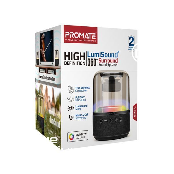 Акустична система Promate Glitz-L 10W Black 541497 фото