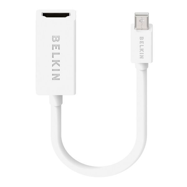 Адаптер Belkin mini DisplayPort - HDMI (M/F), 0.12 м, White (F2CD021eb) 487908 фото