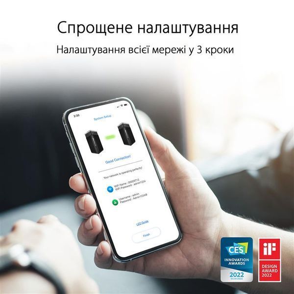 Wi-Fi Mesh система Asus ZenWiFi Pro ET12 1pk Black (90IG05Z0-MO3A10) 435818 фото