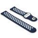 Ремінець BeCover Nike Style для Samsung Galaxy (20mm)/Watch 5/ Watch 4 40/44mm/Watch 4 Classic 42mm/Watch Active/Active 2 40/44mm/Watch 3 41mm/Gear S2/Classic/Gear Sport Blue-White (705698) 348668 фото 1