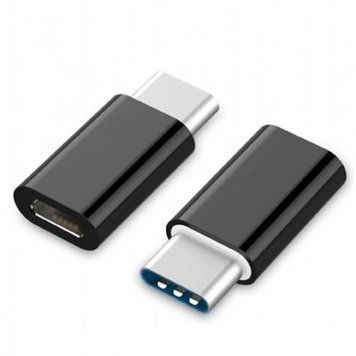 Адаптер Cablexpert micro USB - USB Type-C (F/M), чорний (A-USB2-CMmF-01) 224775 фото
