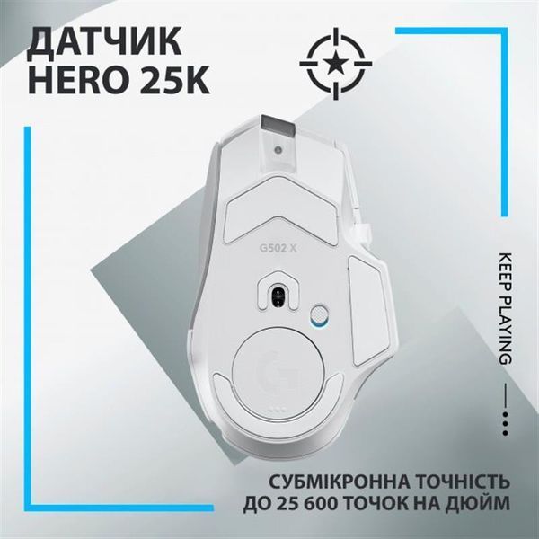 Миша бездротова Logitech G502 X Lightspeed White (910-006189) 435995 фото