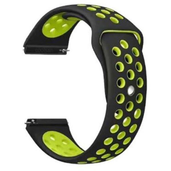 Ремінець BeCover Nike Style для Xiaomi Amazfit Bip/Bip Lite/Bip S Lite/GTR 42mm/GTS/TicWatch S2/TicWatch E Black-Yellow (705706) 348684 фото