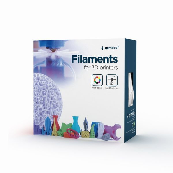 Філамент пластик Gembird для 3D-принтера 3DP-PLA 1.75 мм 1 кг, чорний (3DP-PLA+1.75-02-BK) 559867 фото