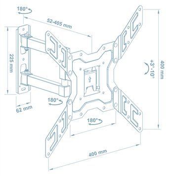 Кронштейн Walfix R-393B (VESA400х400) 241764 фото