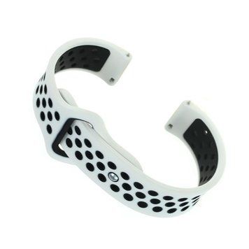 Ремінець BeCover Nike Style для Samsung Galaxy (20mm)/Watch 5/ Watch 4 40/44mm/Watch 4 Classic 42mm/Watch Active/Active 2 40/44mm/Watch 3 41mm/Gear S2/Classic/Gear Sport White-Black (705696) 348669 фото