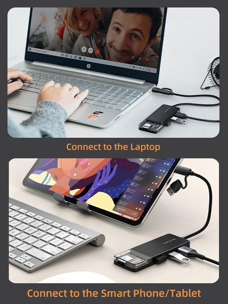 USB-хаб Cabletime CB03B USB Type-C 4-в-1 484147 фото
