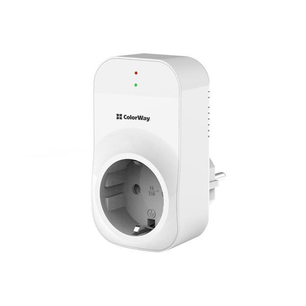 Реле напруги ColorWay (16A/3680W) 150V-210V/230V-280V LED1, 1 розетка 445834 фото