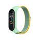 Ремінець BeCover Nylon Style для Xiaomi Mi Smart Band 7 Green-Yellow (707660) 425474 фото 1