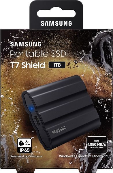 Накопичувач зовнішній SSD 2.5" USB 4.0TB Samsung T7 Shield Black (MU-PE4T0S/EU) 468394 фото