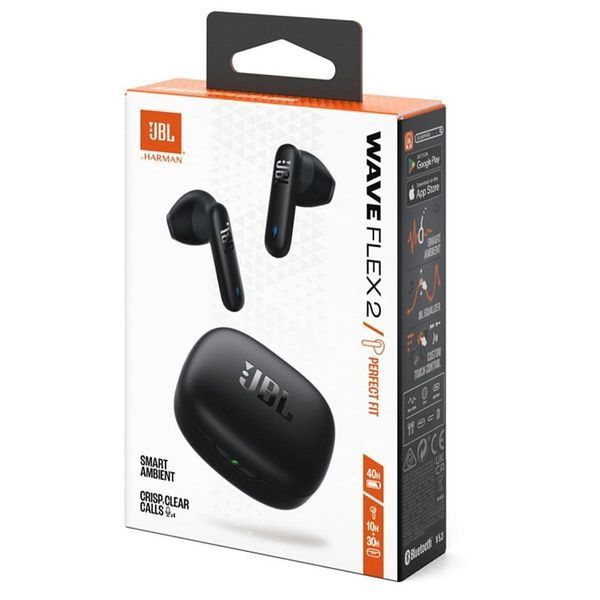 Bluetooth-гарнітура JBL Wave Flex 2 Black (JBLWFLEX2BLK) 533928 фото