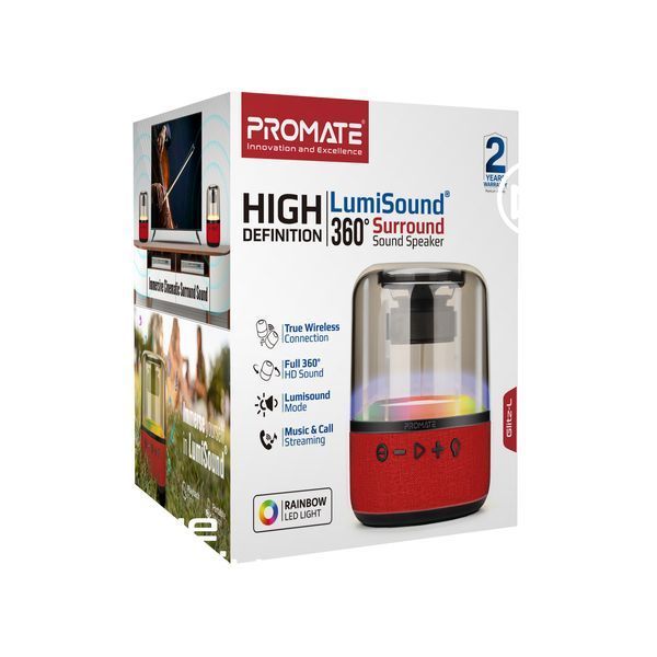 Акустична система Promate Glitz-L 10W Red 541499 фото