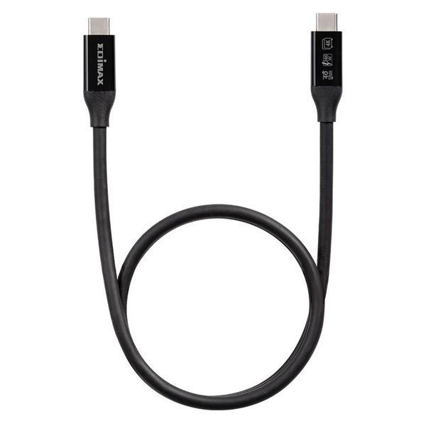 Кабель Edimax UC4 V2 USB Type-C - USB Type-C (M/M), Thunderbolt 3, 240 W, 20 V, 5 A Max, 1 м, Black (UC4-010TB) 532449 фото