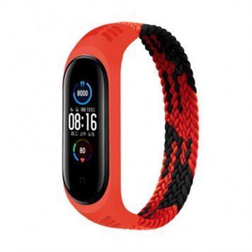 Ремінець BeCover Elastic Nylon Style для Xiaomi Mi Smart Band 5/Mi Smart Band 6 Size M Black/Red (706146) 364795 фото