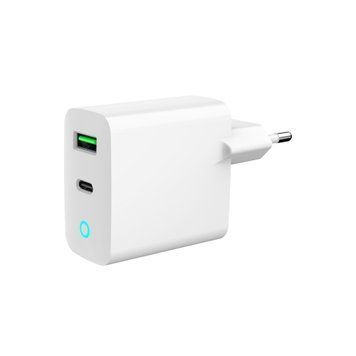Мережевий зарядний пристрій Gembird (1USBх3A 18W + 1USB-Cх3A 20W) White (TA-UC-PDQC20L-W-01) 559802 фото