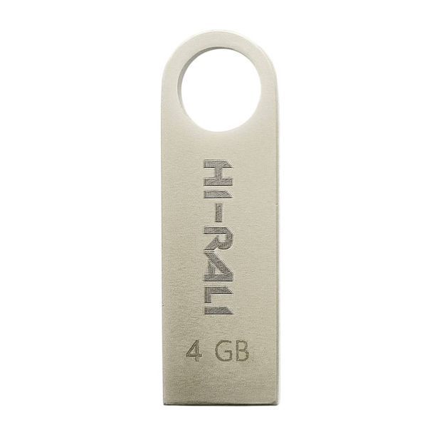 Флеш-накопичувач USB 4GB Hi-Rali Shuttle Series Silver (HI-4GBSHSL) 319304 фото