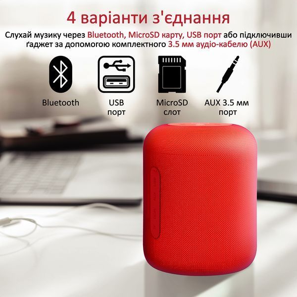 Акустична система Promate Boom-10 W Red 541500 фото