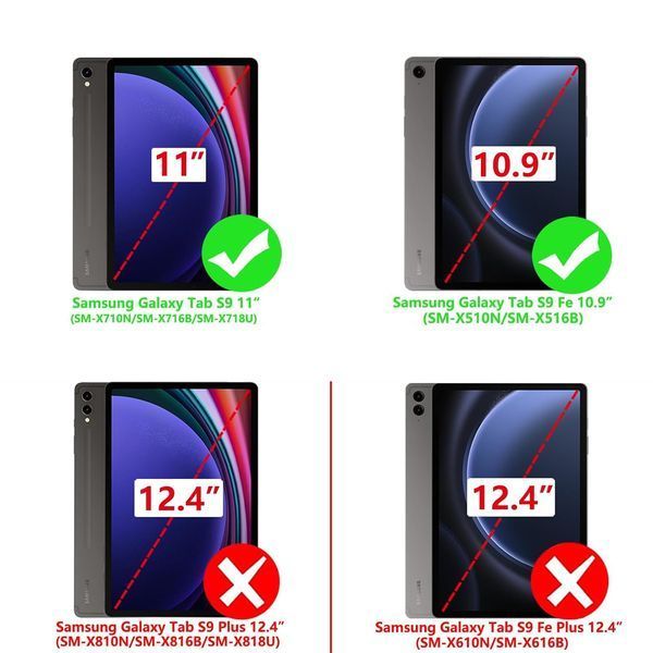 Чохол-книжка BeCover Flexible TPU Mate для Samsung Galaxy Tab S9 (SM-X710/SM-X716)/S9 FE (SM-X510/SM-X516B) Don`t Touch (712533) 551593 фото