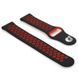 Ремінець BeCover Nike Style для Samsung Galaxy (20mm)/Watch 5/ Watch 4 40/44mm/Watch 4 Classic 42mm/Watch Active/Active 2 40/44mm/Watch 3 41mm/Gear S2/Classic/Gear Sport Black-Red (705695) 348671 фото 1
