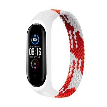 Ремінець BeCover Elastic Nylon Style для Xiaomi Mi Smart Band 5/Mi Smart Band 6 Size L Red/White (706159) 364798 фото